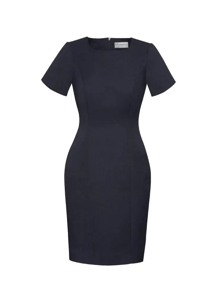 Biz Corporates Women's Short Sleeve Shift Dress 30112 - Flash Uniforms